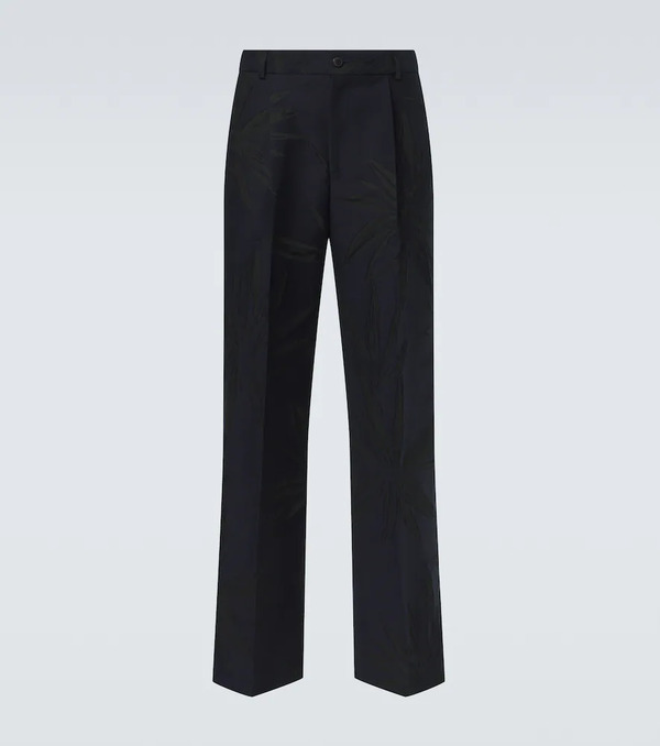  Dries Van Noten Dries Van Noten Floral Cotton-blend Straight Pants 