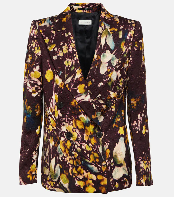  Dries Van Noten Dries Van Noten Floral Double-breasted Blazer 