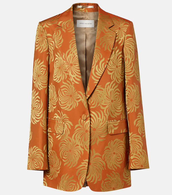  Dries Van Noten Dries Van Noten Floral Jacquard Blazer 