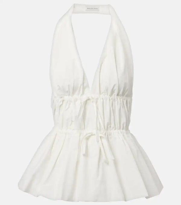  Dries Van Noten Dries Van Noten Gathered Halterneck Top 