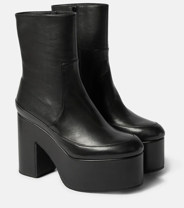  Dries Van Noten Dries Van Noten Leather Platform Ankle Boots 