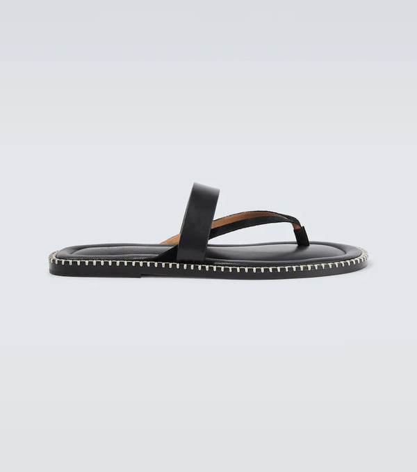  Dries Van Noten Dries Van Noten Leather Thong Sandals 