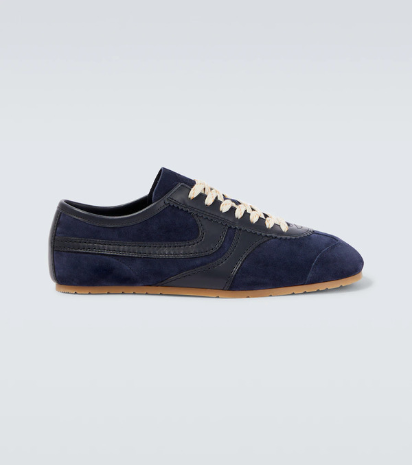  Dries Van Noten Dries Van Noten Leather-trimmed Suede Sneakers 