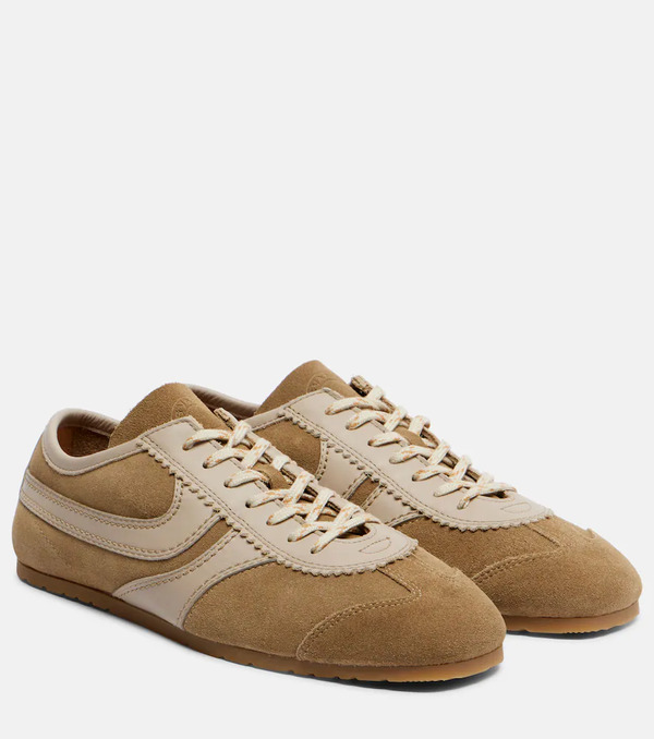  Dries Van Noten Dries Van Noten Leather-trimmed Suede Sneakers 