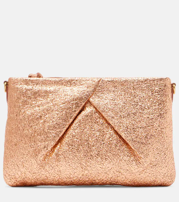  Dries Van Noten Dries Van Noten Metallic Leather Clutch 
