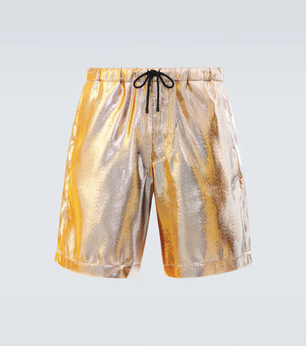  Dries Van Noten Dries Van Noten Metallic Shorts 