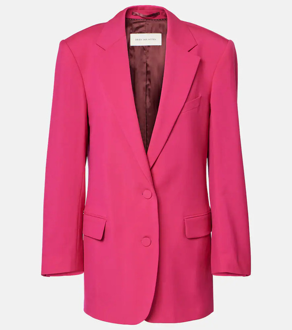  Dries Van Noten Dries Van Noten Oversized Wool And Mohair Blazer 