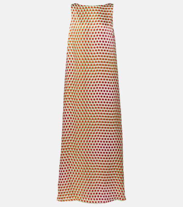  Dries Van Noten Dries Van Noten Polka-dot Silk Gown 