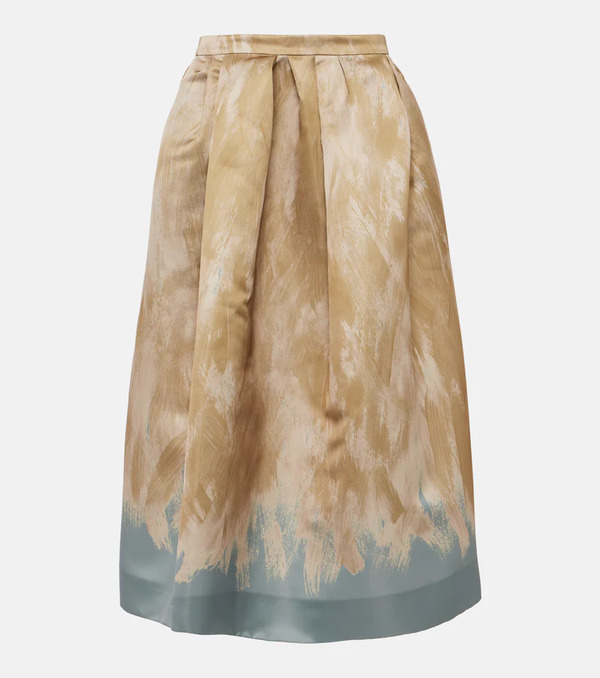  Dries Van Noten Dries Van Noten Printed High-rise Midi Skirt 