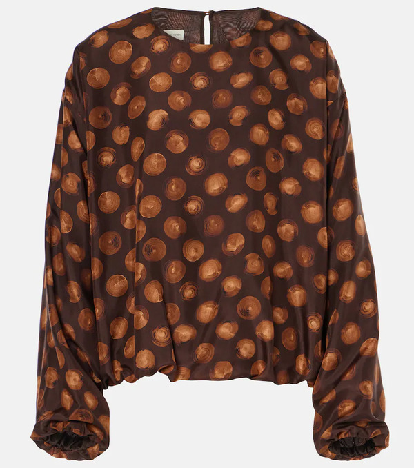 Dries Van Noten Dries Van Noten Printed Satin Blouse 