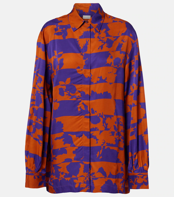  Dries Van Noten Dries Van Noten Printed Satin Shirt 