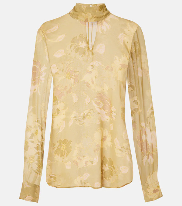  Dries Van Noten Dries Van Noten Printed Sheer Top 