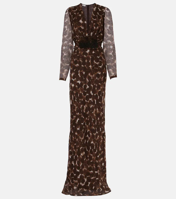  Dries Van Noten Dries Van Noten Printed Silk Gown 