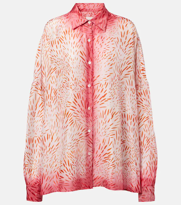  Dries Van Noten Dries Van Noten Printed Silk Shirt 