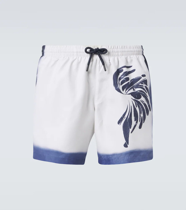  Dries Van Noten Dries Van Noten Printed Swim Trunks 