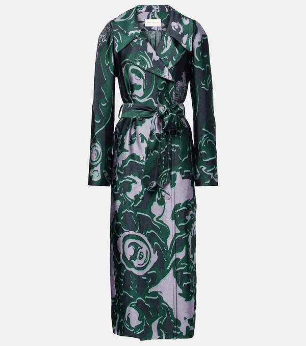  Dries Van Noten Dries Van Noten Printed Trench Coat 