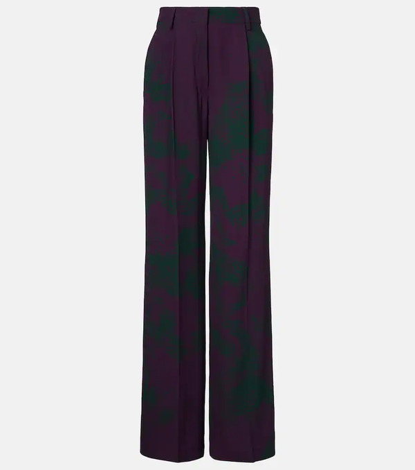  Dries Van Noten Dries Van Noten Printed Wide-leg Pants 