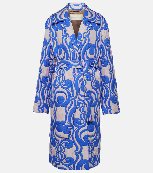  Dries Van Noten Dries Van Noten Quilted Wrap Coat 
