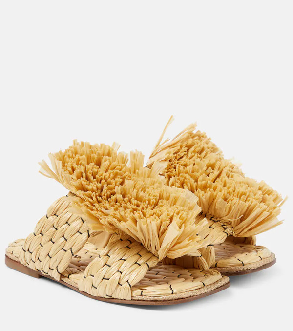 Dries Van Noten Dries Van Noten Raffia Espadrille Slides 