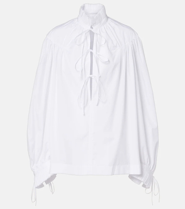  Dries Van Noten Dries Van Noten Ruffled Cotton Blouse 
