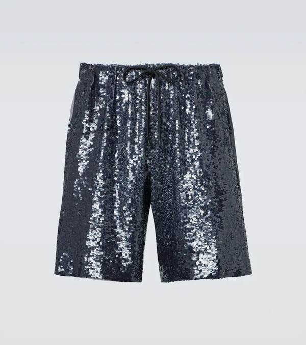 Dries Van Noten Dries Van Noten Sequined Bermuda Shorts 