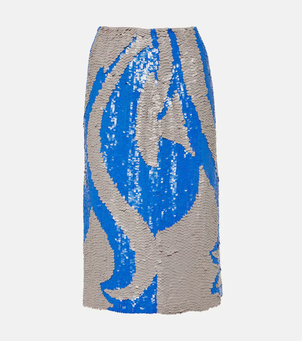  Dries Van Noten Dries Van Noten Sequined Midi Skirt 