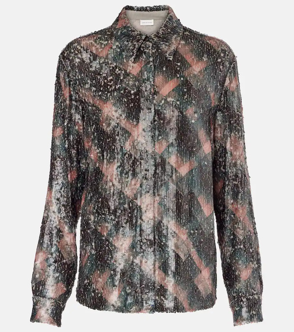  Dries Van Noten Dries Van Noten Sequined Shirt 