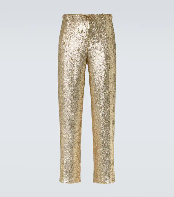  Dries Van Noten Dries Van Noten Sequined Straight Pants 