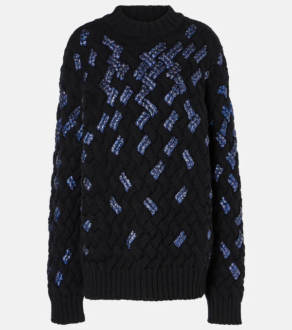  Dries Van Noten Dries Van Noten Sequined Virgin Wool Sweater 