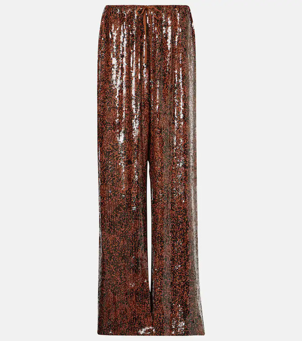  Dries Van Noten Dries Van Noten Sequined Wide-leg Pants 
