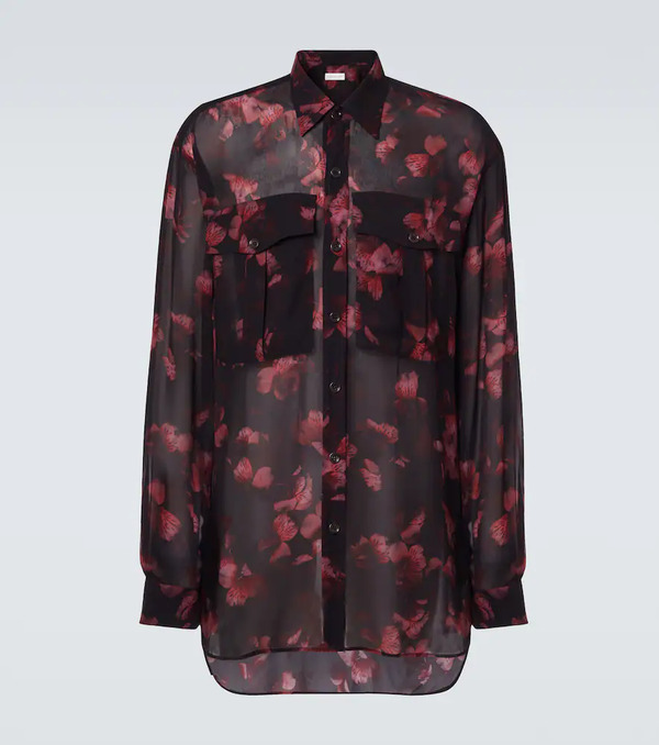  Dries Van Noten Dries Van Noten Sheer Floral Shirt 