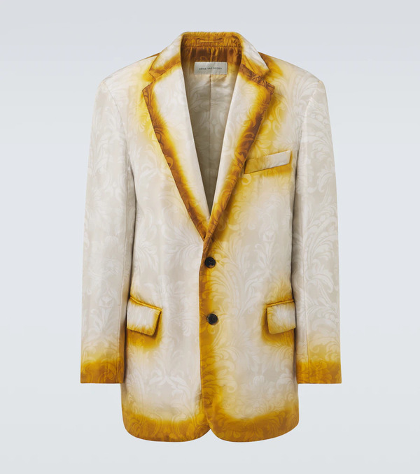  Dries Van Noten Dries Van Noten Silk Jacquard Blazer 
