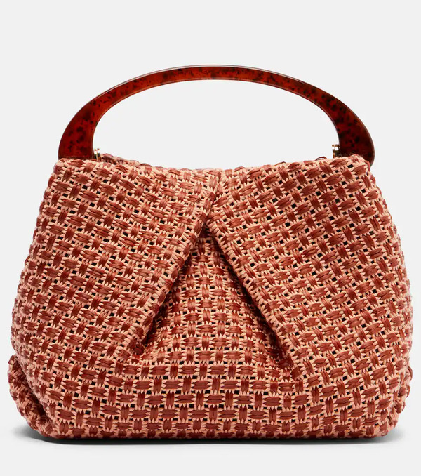  Dries Van Noten Dries Van Noten Woven Raffia-effect Top-handle Bag 