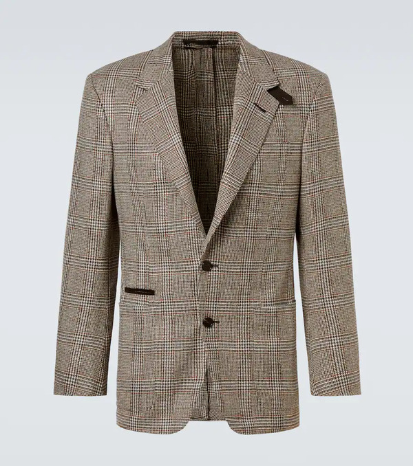 Dunhill Dunhill Checked Wool And Cashmere Blazer 