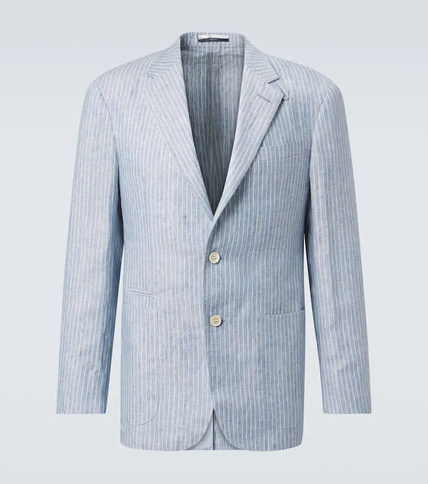  Dunhill Dunhill Striped Linen-blend Blazer 