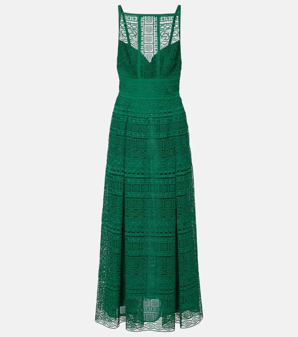  Elie Saab Elie Saab Macrame Midi Dress 