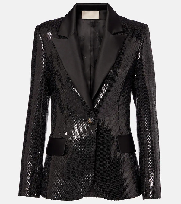  Elie Saab Elie Saab Sequined Satin Blazer 