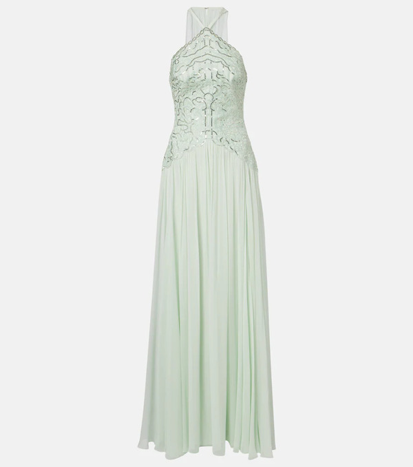  Elie Saab Elie Saab Sequined Silk-blend Gown 
