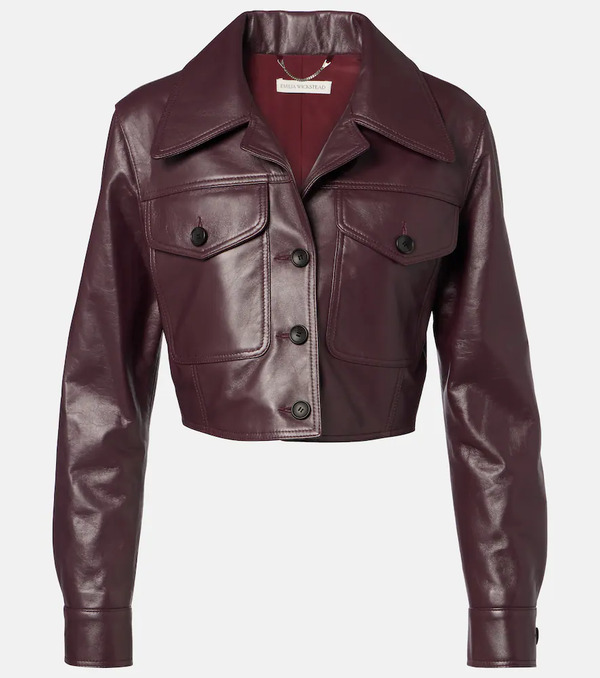  Emilia Wickstead Emilia Wickstead Nics Cropped Leather Jacket 