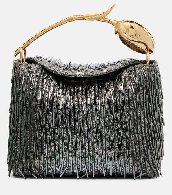  Erdem Erdem Bloom Mini Embellished Tote Bag 