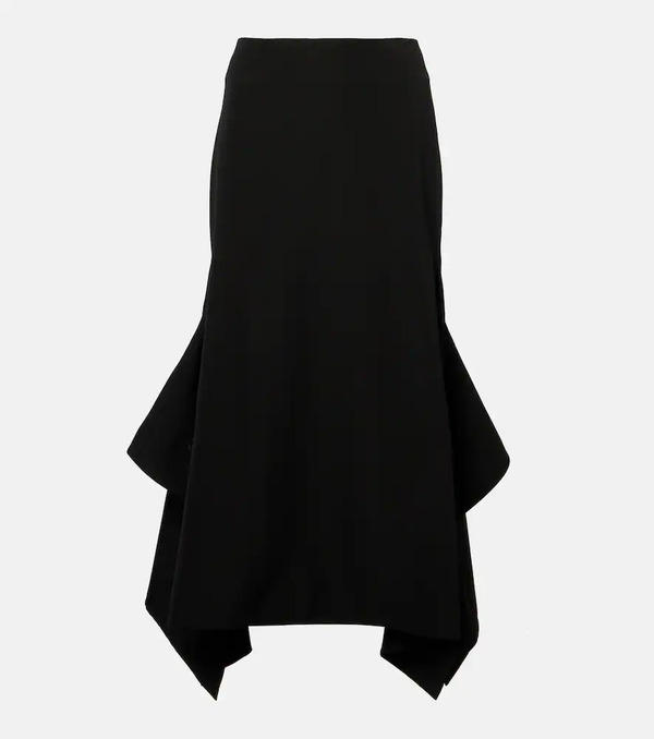  Erdem Erdem Draped Virgin Wool Midi Skirt 