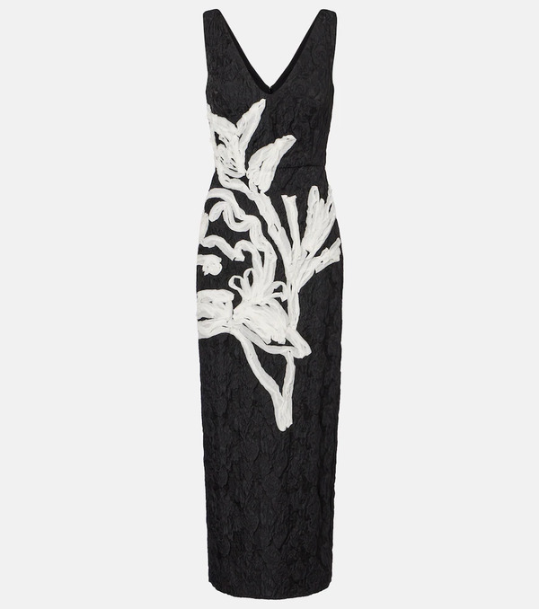  Erdem Erdem Floral Jacquard Midi Dress 