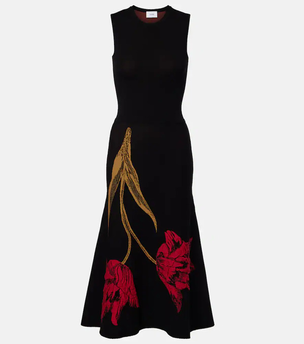  Erdem Erdem Floral Jacquard Midi Dress 