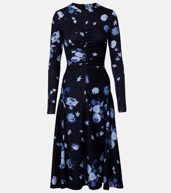  Erdem Erdem Floral Jersey Midi Dress 