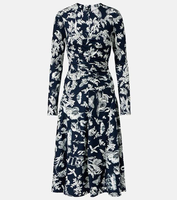  Erdem Erdem Floral Ruched Midi Dress 