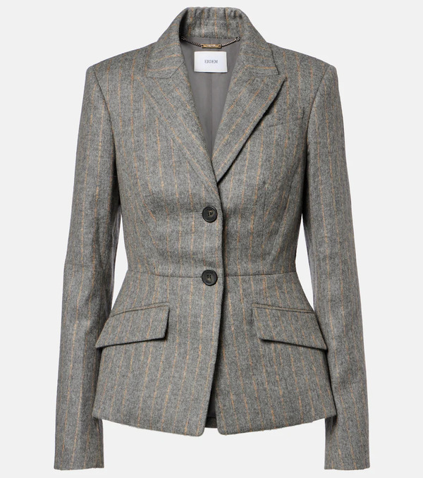  Erdem Erdem Pinstripe Wool And Mohair Blazer 