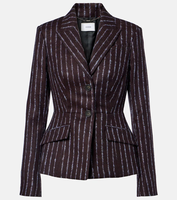  Erdem Erdem Pinstripe Wool And Mohair Blazer 