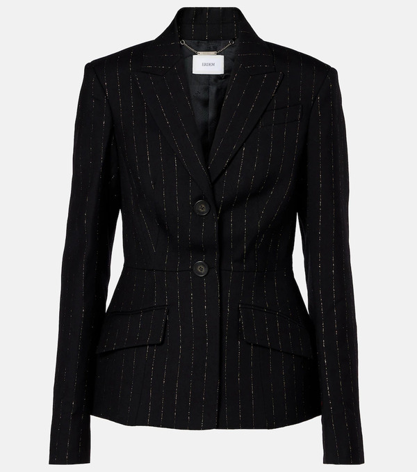  Erdem Erdem Pinstripe Wool Blazer 