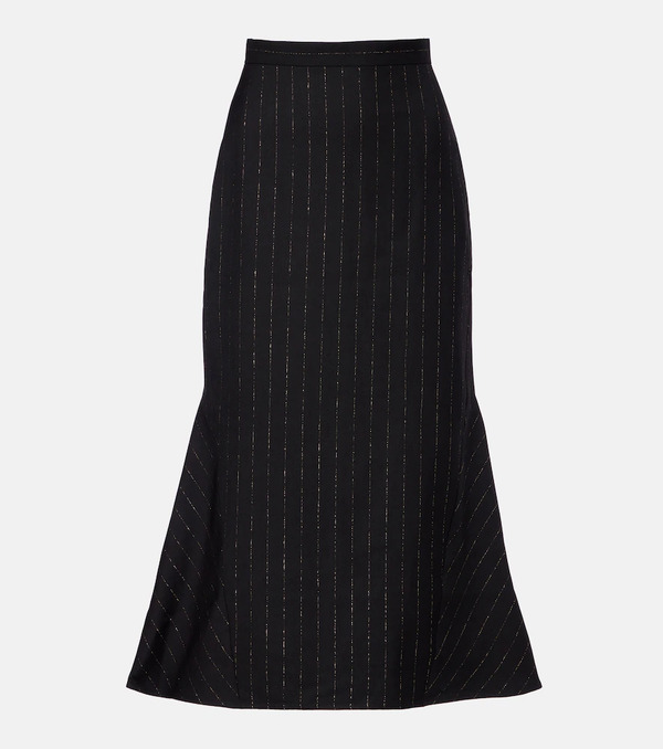  Erdem Erdem Pinstripe Wool Midi Skirt 