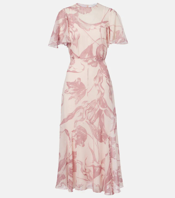  Erdem Erdem Printed Silk Midi Dress 